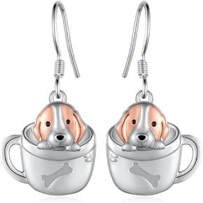 Corgi Earrings Sterling Silver Corgi Gifts for Corgi Lovers Corgi Dangle Earrings Dog Jewelry for Women Girls
