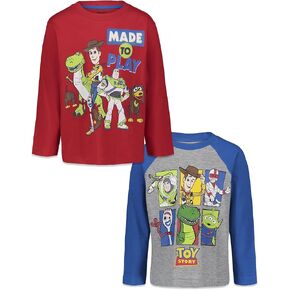 Disney Pixar Cars Lightning McQueen Tow Mater 2 Pack Long Sleeve T-Shirts Toddler to Big Kid
