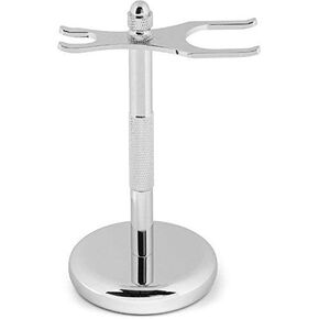 G.B.S Vintage Chrome Razor and Brush Stand - Any Brush and Razor Will Prolong Wet Shaving Tools Compatible with DE Razors & Manual Razor| Father's Day Gift