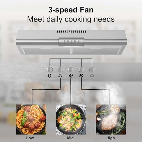 SNDOAS غطاء محرك السيارة 30 بوصة، غطاء محرك السيارة بدون قناة مع فلتر الفحم، غطاء محرك السيارة تحت الخزانة، غطاء المطبخ مع التحكم في الزر، غطاء التهوية مع مرشحات الألومنيوم، أضواء LED، 3 سرعات موقد غطاء محرك السيارة تنفيس in Kuwait