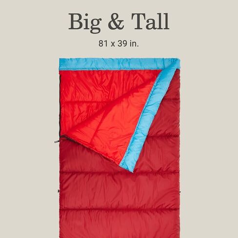Coleman Flatlands 30°F/35°F/40°F/45°F/50°F Sleeping Bag with Big & Tall & Double Bag Options, Made from 100% Recycled Material, Cool Weather Sleeping Bag Great for Camping, Backpacking, Sleepovers in Kuwait