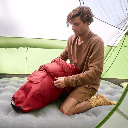 Coleman Flatlands 30°F/35°F/40°F/45°F/50°F Sleeping Bag with Big & Tall & Double Bag Options, Made from 100% Recycled Material, Cool Weather Sleeping Bag Great for Camping, Backpacking, Sleepovers in Kuwait