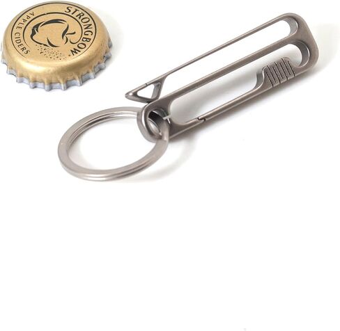 سلسلة مفاتيح وحلقة مفاتيح من JVCOM من التيتانيوم، سلسلة مفاتيح فتاحة الزجاجات، مشبك مفتاح حزام التحمل، سلسلة مفاتيح EDC بسيطة. in Kuwait