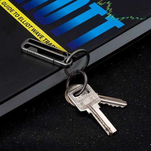 سلسلة مفاتيح وحلقة مفاتيح من JVCOM من التيتانيوم، سلسلة مفاتيح فتاحة الزجاجات، مشبك مفتاح حزام التحمل، سلسلة مفاتيح EDC بسيطة. in Kuwait