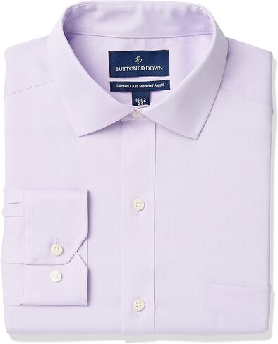 قميص رجالي بأزرار سفلية وياقة منتشرة ومصمم خصيصًا وغير قابل للكي in Kuwait