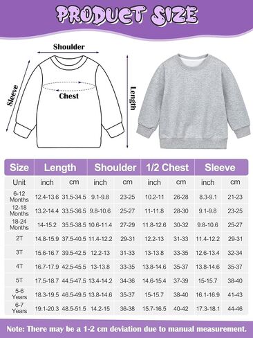 Cooraby 3 Pack Toddler Girls' Winter Sweatshirt Girl No Cap Crew-Neck Sweatshirt Long Sleeve Pullover Shirt in Saudi Arabia