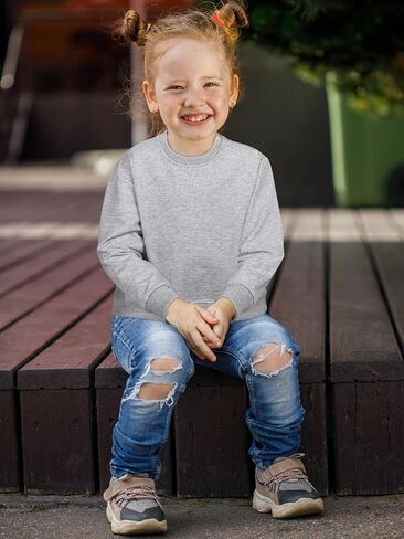 Cooraby 3 Pack Toddler Girls' Winter Sweatshirt Girl No Cap Crew-Neck Sweatshirt Long Sleeve Pullover Shirt in Saudi Arabia