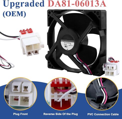 ترقية DA81-06013A DA31-00287A U92C12MS1B3-52 (OEM) محرك مروحة مبخر الثلاجة متوافق مع Sam.Sung RF28HMEDBSR/AA RF28HFEDTSR/AA RF26HFENDSL/AA in Kuwait