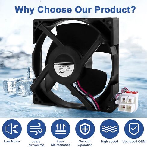 ترقية DA81-06013A DA31-00287A U92C12MS1B3-52 (OEM) محرك مروحة مبخر الثلاجة متوافق مع Sam.Sung RF28HMEDBSR/AA RF28HFEDTSR/AA RF26HFENDSL/AA in Kuwait