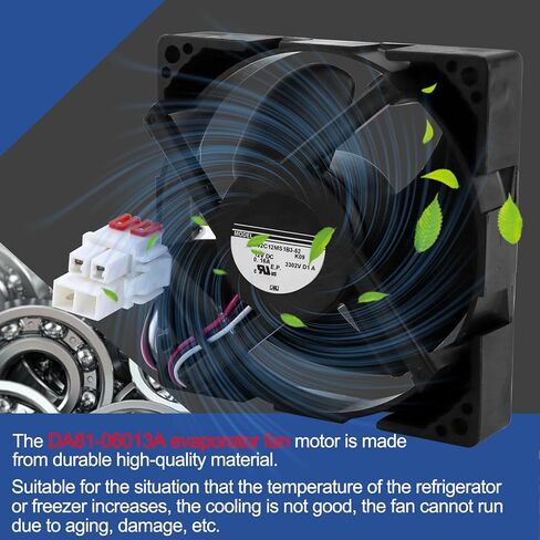 ترقية DA81-06013A DA31-00287A U92C12MS1B3-52 (OEM) محرك مروحة مبخر الثلاجة متوافق مع Sam.Sung RF28HMEDBSR/AA RF28HFEDTSR/AA RF26HFENDSL/AA in Kuwait