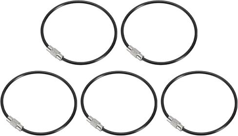 PATIKIL Wire Keychain Cables Stainless Steel Key Ring Loop for Outdoor Hiking Sport in Saudi Arabia