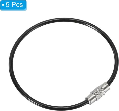 PATIKIL Wire Keychain Cables Stainless Steel Key Ring Loop for Outdoor Hiking Sport in Saudi Arabia