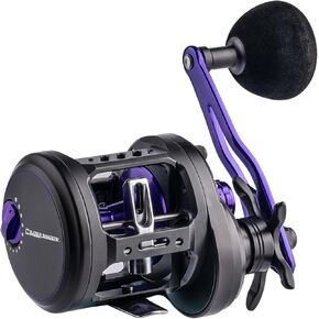 Cruiser Shadow Round Baitcasting Reel - Full Metal Body Baitcaster with 17.64lbs Max Drag, 8+1 Stainless Steel Ball Bearings, Corrosion Protection - Ideal for Slow Pitch Jigging Fishing Reels