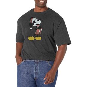 Disney Classic Plaid Mickey Men's Tops Short Sleeve Tee Shirt