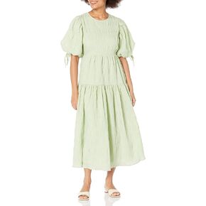 Moon River Women's Tiered Backless midi Dress, Navy, Large