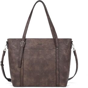 CLUCI Laptop Totes for Women Leather Briefcase Large Ladies Shoulder Bag Work Handbags 15.6 Inch Computer