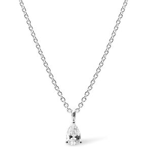 Ana Luisa 14K Gold Solitaire Pendant Necklace - Elise | Sparkling 14K Gold Plated Charm + Chain | Hypoallergenic, Water-Resistant & Tarnish-Free | Gold Chain Necklace | Includes FREE Extender