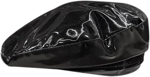 Women's Classic PU Leather French Beret Hat Retro Beanie Hat Artist Beret Cap Adjustable Painter Pumpkin Cap in Kuwait