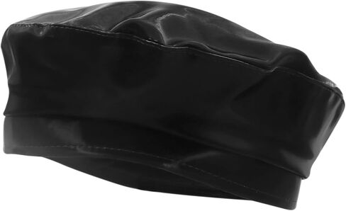 Women's Classic PU Leather French Beret Hat Retro Beanie Hat Artist Beret Cap Adjustable Painter Pumpkin Cap in Kuwait