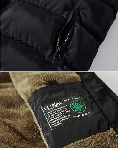 Vcansion Men's Outdoor Casual Stand Collar Padded Vest Coat in Kuwait