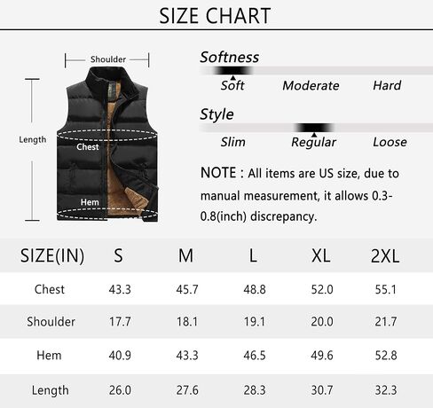 Vcansion Men's Outdoor Casual Stand Collar Padded Vest Coat in Kuwait