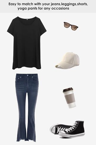 WOOXIO Women's Maternity Shirts Short Sleeve Split Hem Pregnancy Tops Clothes in Saudi Arabia
