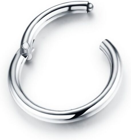 NewZenro 5Pairs Surgical Stainless Steel 16G Sleeper Cartilage Daith Tiny Small Hoop Earrings Mini Septum Hinged Clicker Nose Ring Helix Tragus Piercings Unisex Fashion Huggie Hoops Set 6-14MM in Saudi Arabia