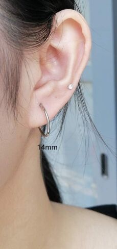 NewZenro 5Pairs Surgical Stainless Steel 16G Sleeper Cartilage Daith Tiny Small Hoop Earrings Mini Septum Hinged Clicker Nose Ring Helix Tragus Piercings Unisex Fashion Huggie Hoops Set 6-14MM in Saudi Arabia
