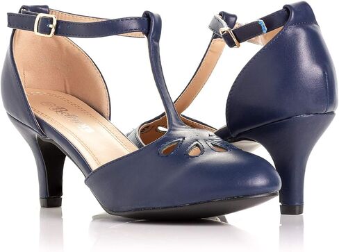 Bellmora Women's Jamie-01 Vintage Round Toe T-Strap Mary Jane Costume Dress High Heel Swing Shoe with Sexy 3" Heel for Every Flapper in Saudi Arabia