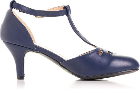 Bellmora Women's Jamie-01 Vintage Round Toe T-Strap Mary Jane Costume Dress High Heel Swing Shoe with Sexy 3" Heel for Every Flapper in Saudi Arabia