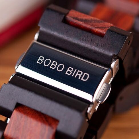 BOBO BIRD Mens Wooden Watches Luxury Mechanical Watch Lightweight Wood Band Timepieces for Men with Gift Box in Saudi Arabia
