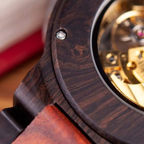 BOBO BIRD Mens Wooden Watches Luxury Mechanical Watch Lightweight Wood Band Timepieces for Men with Gift Box in Saudi Arabia
