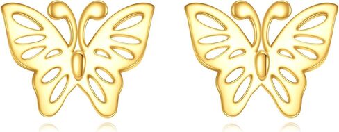KECHO Real Gold Dragonfly Stud Earrings 14k Solid Gold Studs for Women in Kuwait