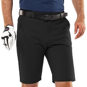 33,000ft Men's Flat Front Golf Shorts Stretch Water-Resistant Work Shorts with Pockets 15" Hiking Shorts Grey