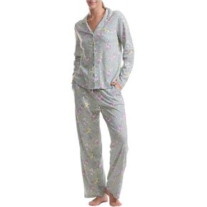 Karen Neuburger Petite Gramercy Park Long Sleeve Girlfriend PJ Set Midtown Oaisis PL (US 14P-16P)