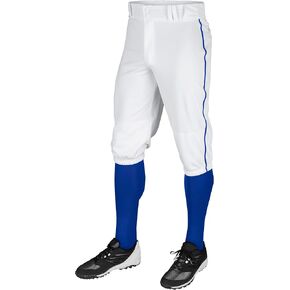 Champro Mens Triple Crown Knicker Style Baseball Pants with Contrast-Color Braid Piping and Reinforced Sliding Areas, Grey, Black Pipe, Small in Saudi Arabia