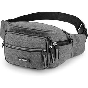 SIATELOO Fanny Pack للنساء والرجال، حقيبة كروس عصرية مع 6 جيوب بسحاب - أنيقة وعملية - مثالية للرياضة والسفر والمغامرات الخارجية!