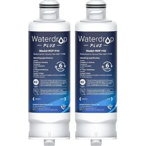 Waterdrop Plus DA97-17376B NSF/ANSI 401&53&42&372 Certified Refrigerator Water Filter, Replacement for Samsung® Water Filter HAF-QIN/EXP, DA97-08006C, 2 Filters (Package may vary)