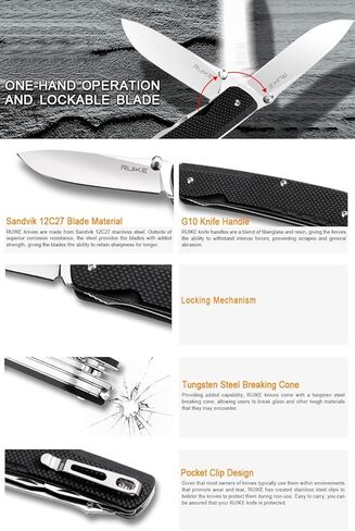 سكين رويكي متعدد الوظائف، اسود، G10 (LD41-B) in Kuwait