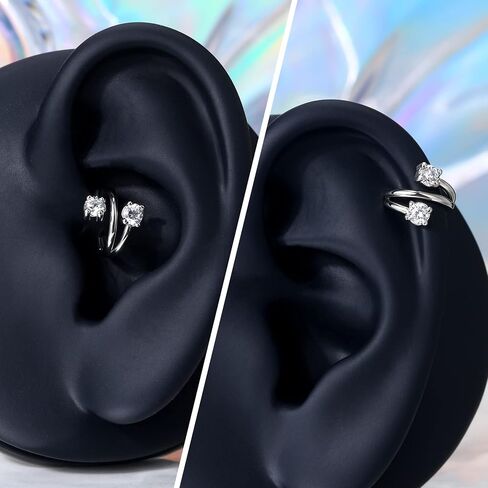 CM Crareesi Mania Helix Piercing Jewelry Helix Hoop Earrings 316L Stainless Steel Cartilage Earrings 16G Doubel Helix Earrings Daith Piercing Jewelry in Saudi Arabia