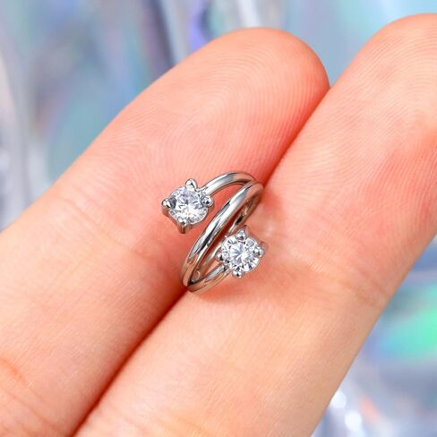 CM Crareesi Mania Helix Piercing Jewelry Helix Hoop Earrings 316L Stainless Steel Cartilage Earrings 16G Doubel Helix Earrings Daith Piercing Jewelry in Saudi Arabia
