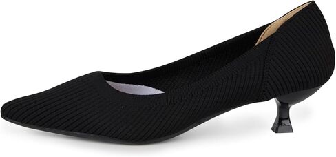 YEOJOU Heels for Women Knit Pointed Toe Women Pump Shoes Low Heel Comfort Womens Dress Shoes Work Office Size 7 - Size 10 in Saudi Arabia
