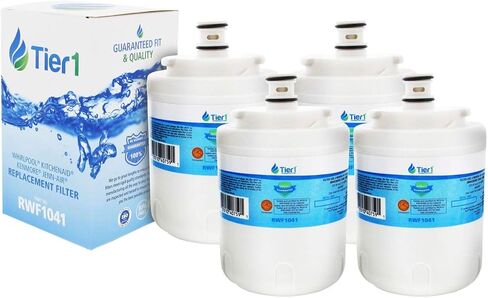 فلتر مياه للثلاجة من Tier1 UKF7003، 4 قطع | بديل لـ Maytag UKF7002AXX، UKF7003AXX، Whirlpool EDR7D1، UKF7002، UKF7001، UKF7001AXX، UKF6001، UKF5001، WSM-1، WF288، فلتر الثلاجة in Kuwait