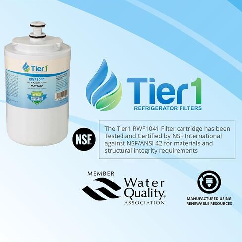 فلتر مياه للثلاجة من Tier1 UKF7003، 4 قطع | بديل لـ Maytag UKF7002AXX، UKF7003AXX، Whirlpool EDR7D1، UKF7002، UKF7001، UKF7001AXX، UKF6001، UKF5001، WSM-1، WF288، فلتر الثلاجة in Kuwait