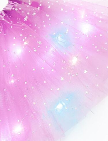 Women's Tulle Tutu Skirt with Lace Bow Headband, Light Up Starry Sky Elastic Ballet Dance Skirt for Party Halloween in Kuwait