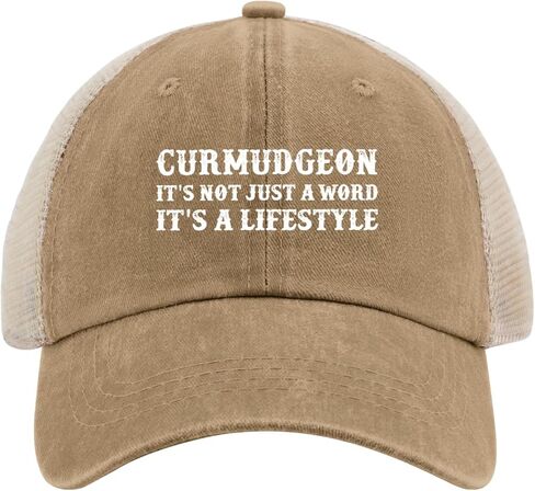 Curmudgeon Its Not Just A Word Its A Lifestyle Hat Trucker Hat Men Trendy Mesh Hat for Fall in Saudi Arabia