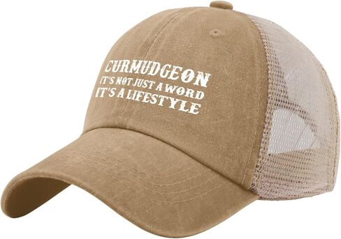 Curmudgeon Its Not Just A Word Its A Lifestyle Hat Trucker Hat Men Trendy Mesh Hat for Fall in Saudi Arabia