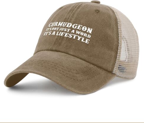 Curmudgeon Its Not Just A Word Its A Lifestyle Hat Trucker Hat Men Trendy Mesh Hat for Fall in Saudi Arabia