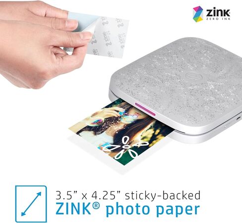 طابعة الصور الفورية HP Sprocket 3x4 - المجموعة: 20 حزمة من ورق زنك، حافظة، ألبوم صور، أقلام تحديد، مجموعة ملصقات in Kuwait