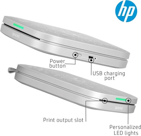 طابعة الصور الفورية HP Sprocket 3x4 - المجموعة: 20 حزمة من ورق زنك، حافظة، ألبوم صور، أقلام تحديد، مجموعة ملصقات in Kuwait